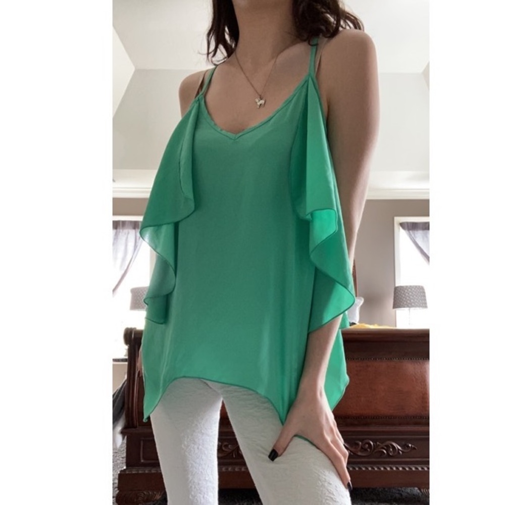 Yoo n me green halter top